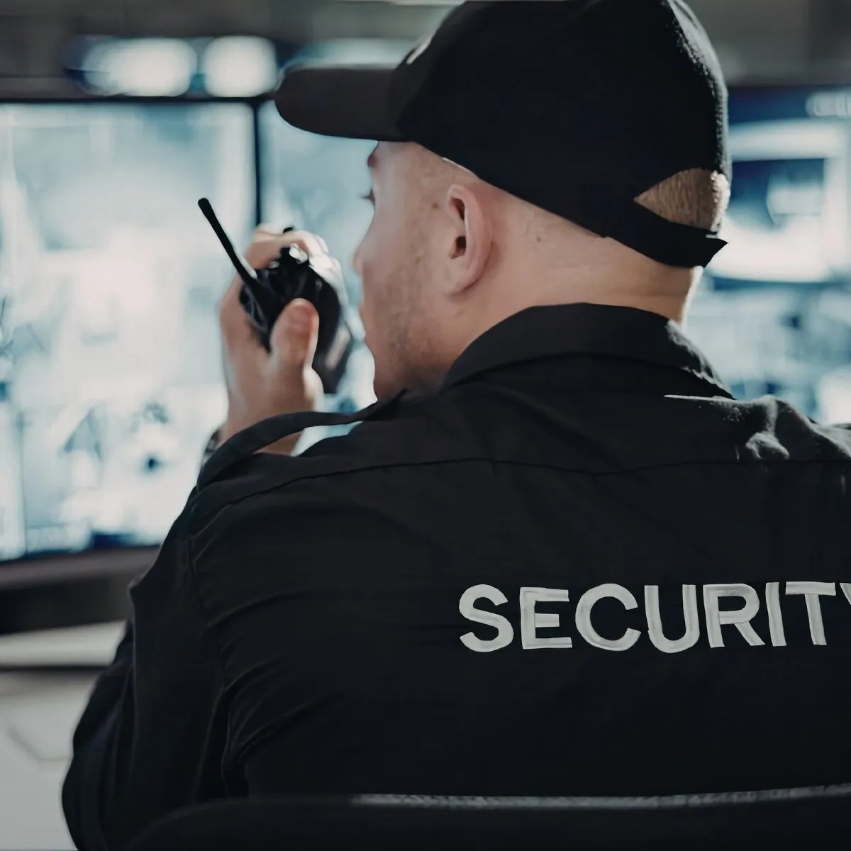 Agents de sécurité en mission de surveillance . Agents de sécurité.